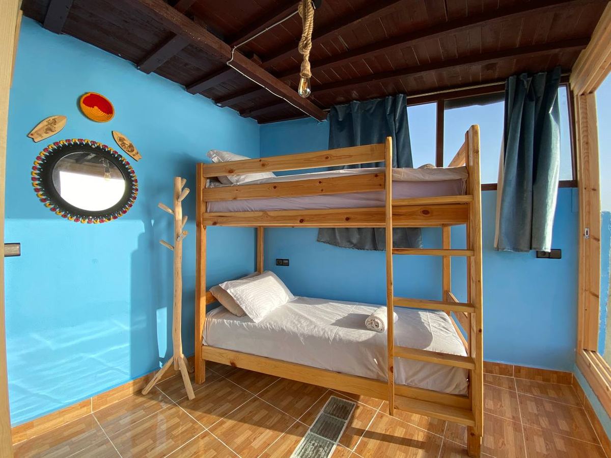 Tazurf surf camp blue room Morocco
